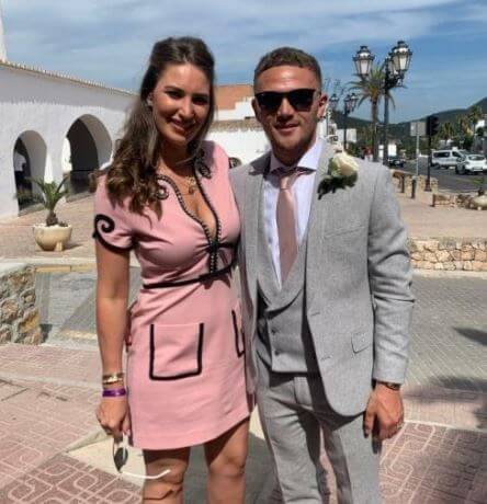 Charlotte Trippier with her husband Kieran Trippier.